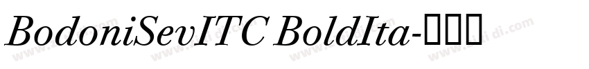 BodoniSevITC BoldIta字体转换